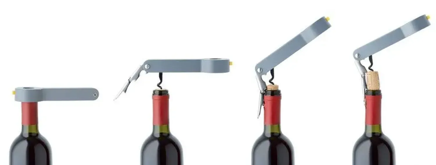 - Proptrækker - NOE - Sommelier Corkscrew i hvid aluminium^Alessi Discount