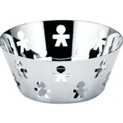 - Skål i poleret stål - Dekoreret med små mænd - Ø20,5 cm*Alessi Online