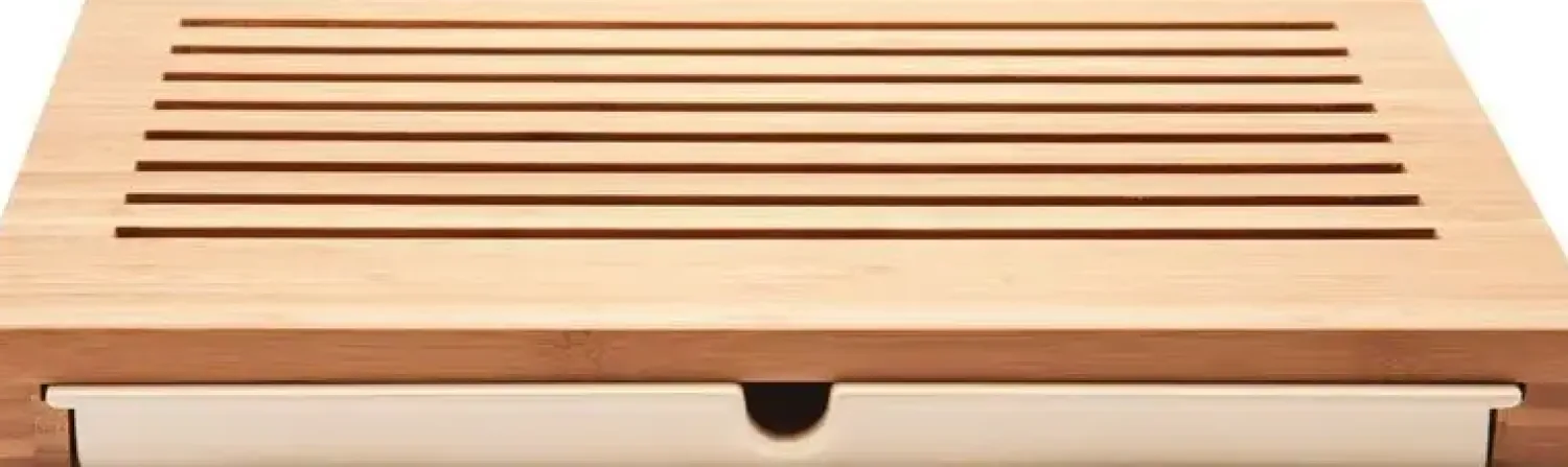 - Skærebræt i bambus træ med krummebakke - 42x27 cm^Alessi Online