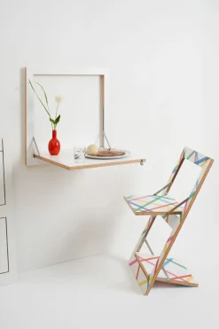 Fläpps - Foldbart skrivebord - Væghængt - Hvid - 60x60 cm^Ambivalenz Discount