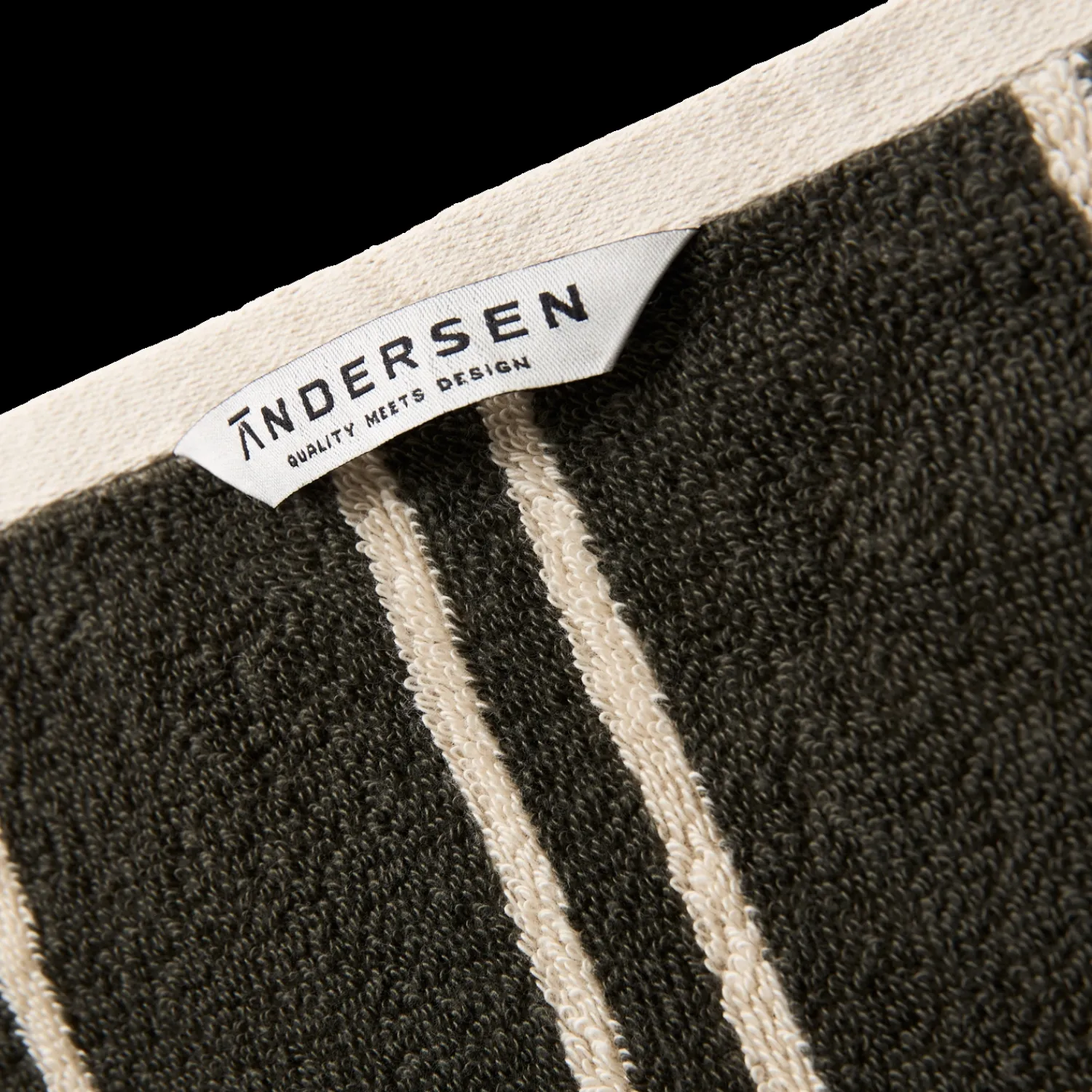 - Andersen Håndklæde - B70xL140 - Beige/Grøn^Andersen Furniture Best