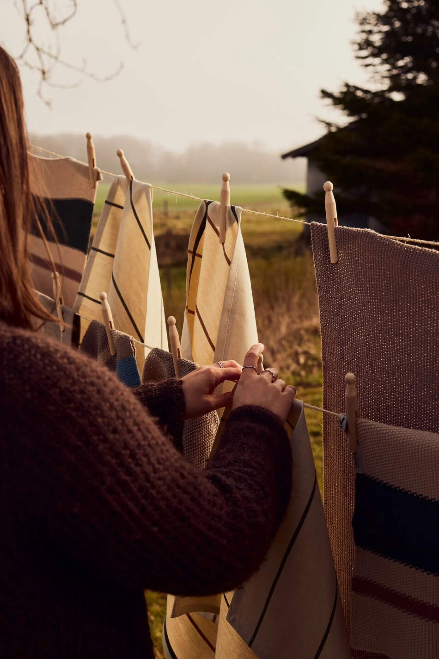 - Andersen Karklud - Beige/Blå*Andersen Furniture Sale