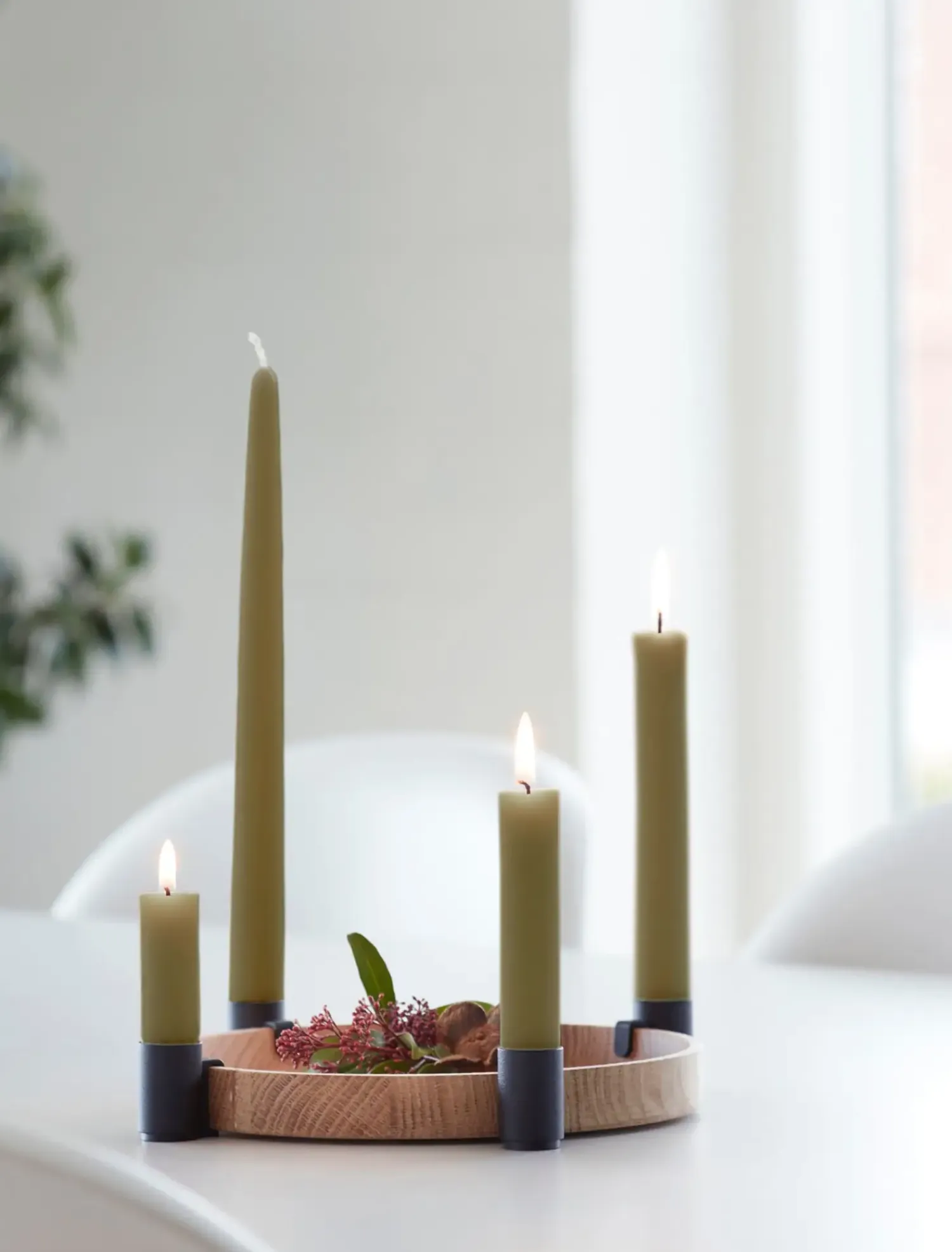 - Lysestage - LUNA - Eg og Sort Metal*Applicata