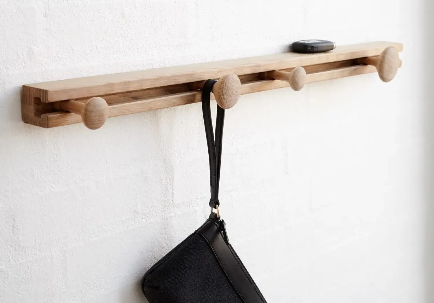 knagerække med 4 knager - Track - 60 cm - Eg*Applicata Best