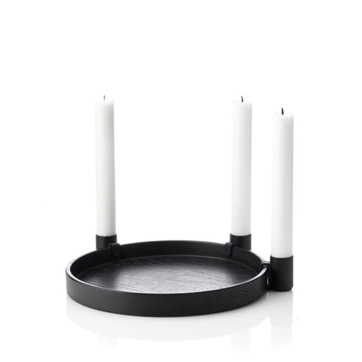 lysestage - LUNA lysestage (bejdset eg/sort)*Applicata Clearance