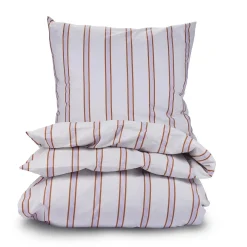 - Pin Stripe Sengetøj - Lilla, rav - 140x220*Bahne Hot