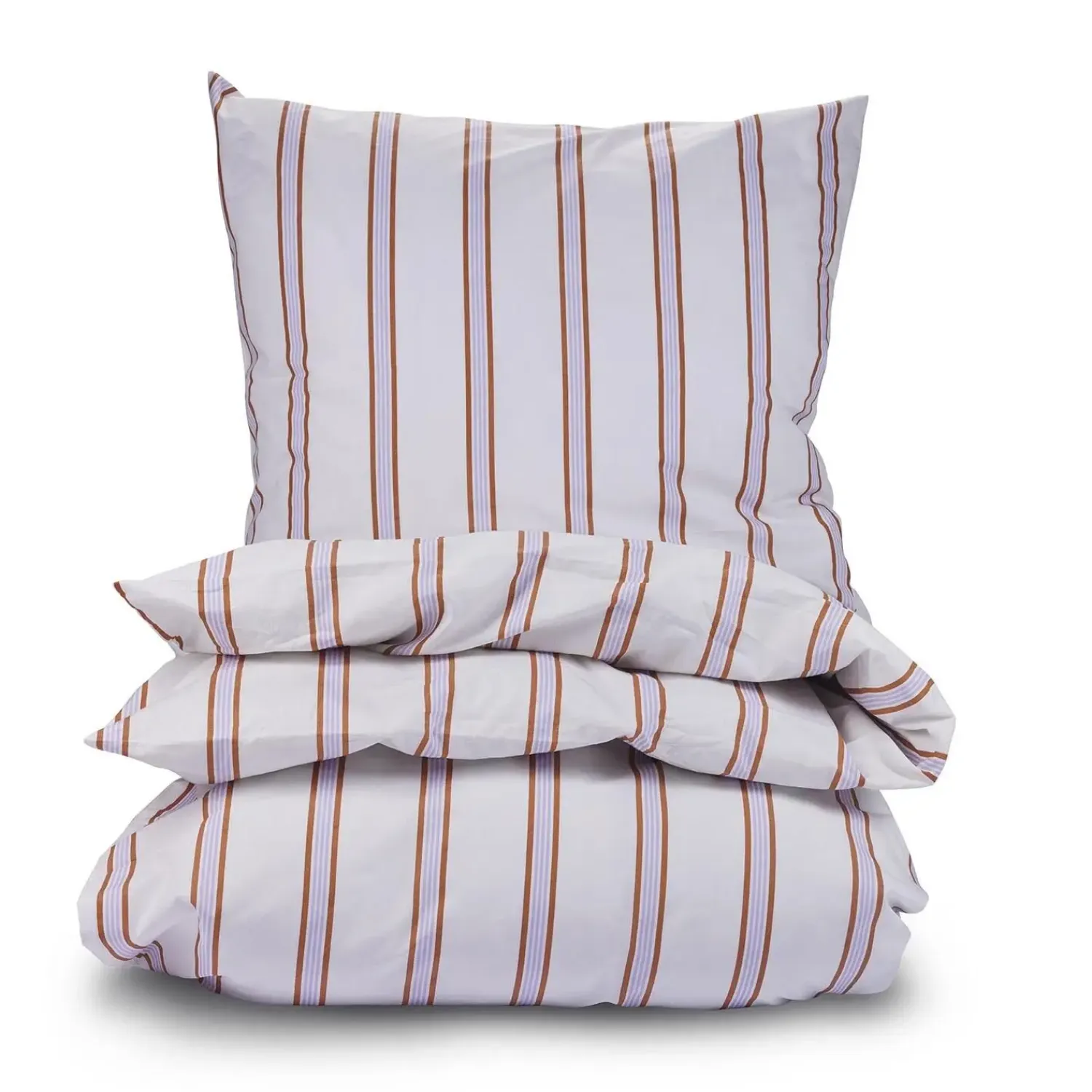 - Pin Stripe Sengetøj - Lilla, rav - 140x220*Bahne Hot