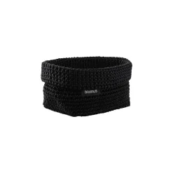 - Crochet Rope Basket - M - Black - TELA*Blomus