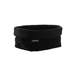 - Crochet Rope Basket - L - Black - TELA*Blomus Clearance