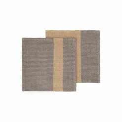 - Dish Cloth, Set of 2 pcs - Steel Gray/ Tan - GANO^Blomus Best