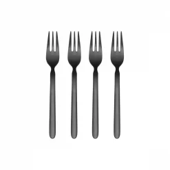 - Set 4 Cake Forks - STELLA - Black*Blomus