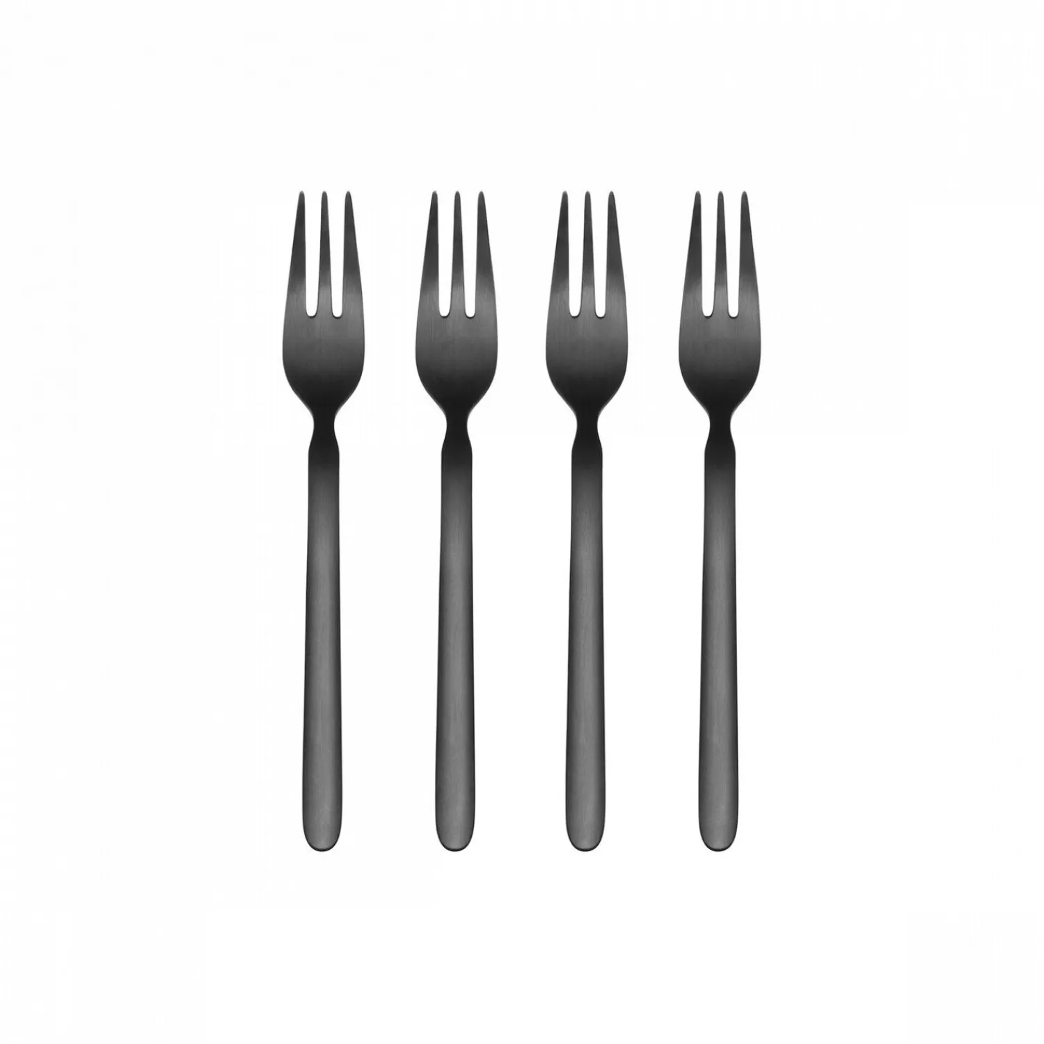 - Set 4 Cake Forks - STELLA - Black*Blomus