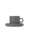 - Set of 2 Coffee Cups, 4 pcs. - Pewter - PILAR*Blomus Outlet