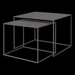 - Set of 2 Side Tables - FERA - Steel Gray*Blomus