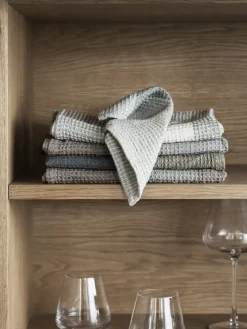 - Tea Towel, Set of 2 pcs - Steel Gray/ Tan - GANO^Blomus Hot