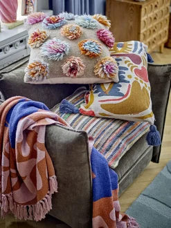 - Atle Plaid, Brun, Genanvendt Bomuld*Bloomingville Discount