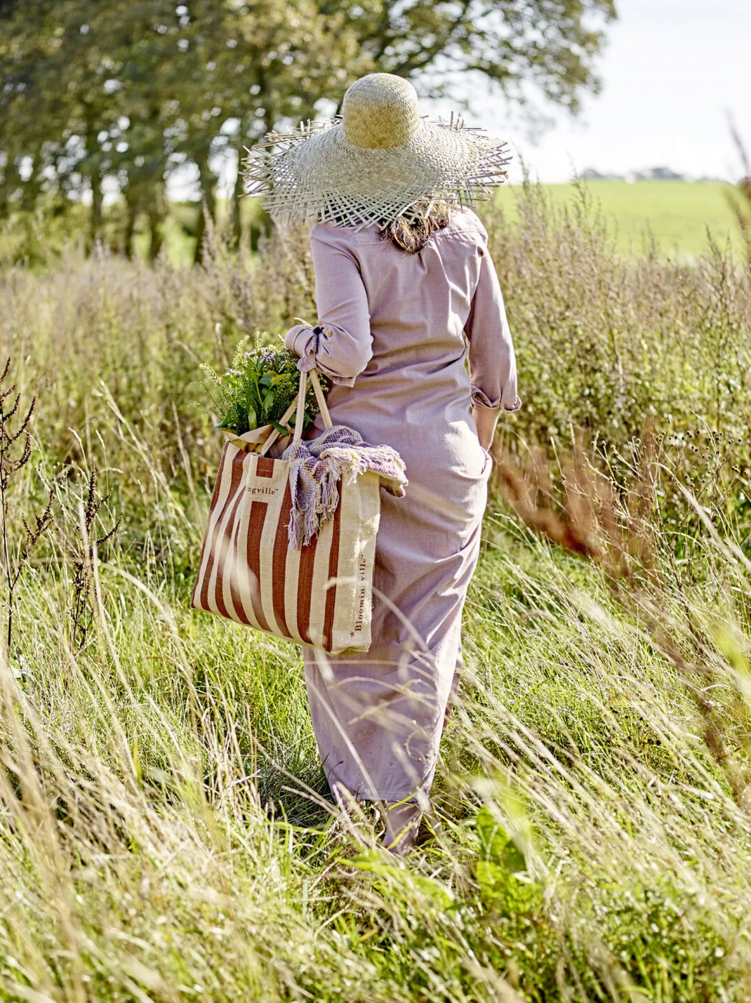 - Bergamo Indkøbspose, Brun, Jute*Bloomingville New