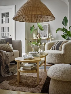 - Bocca Puf, Natur, Polyester*Bloomingville