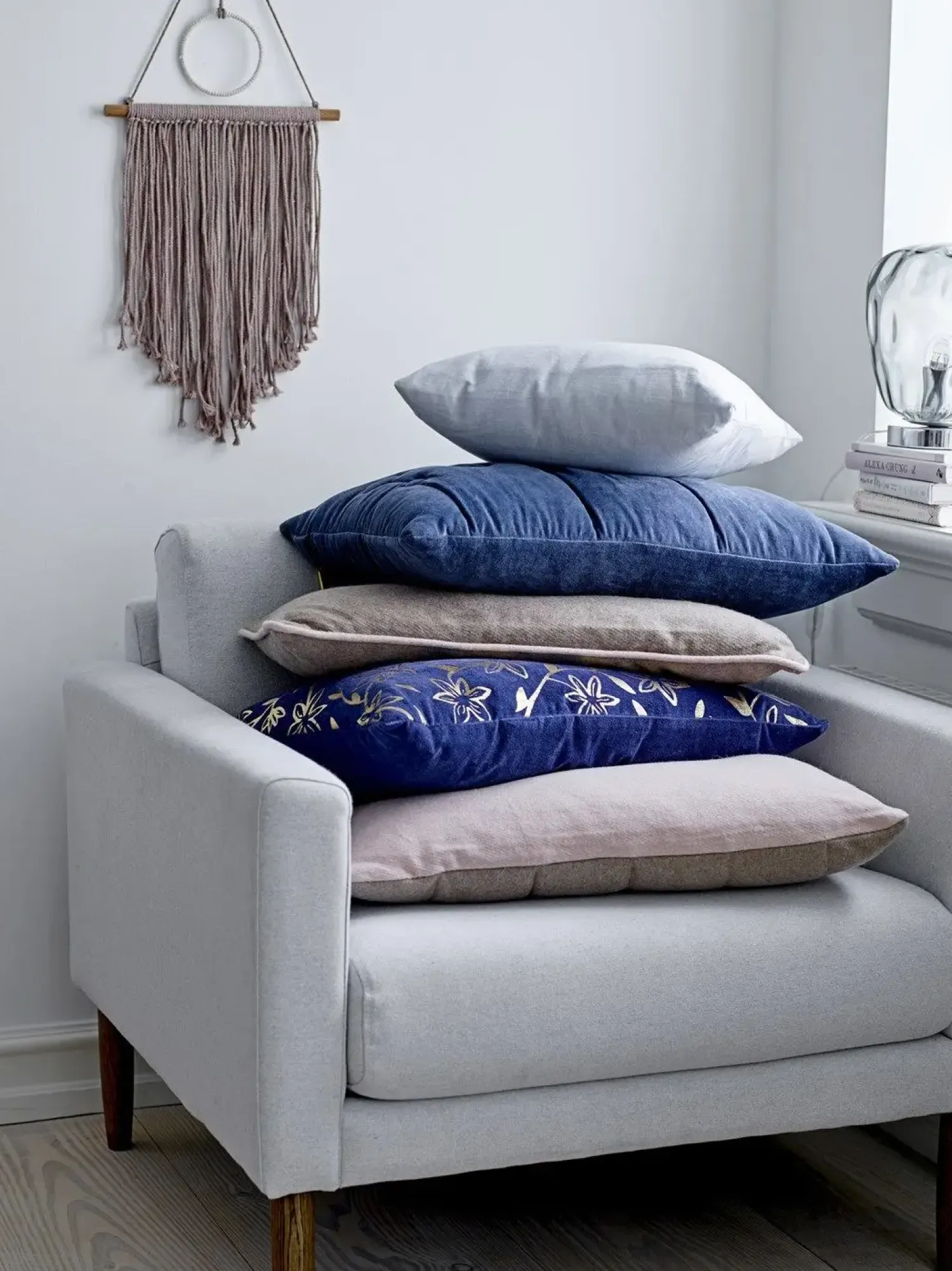 - Bordlampe - Grå - Glas*Bloomingville Clearance