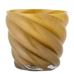 - Callo Urtepotteskjuler / Vase, Gul, Glas, 17x15 cm^Bloomingville Discount
