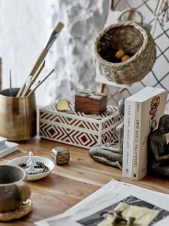 - Cemile Æske m/Låg, Brun, Mango^Bloomingville Clearance