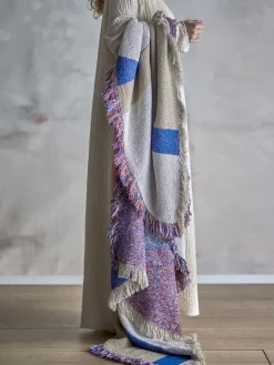 - Clarita Plaid, Orange, Genanvendt Bomuld^Bloomingville Discount