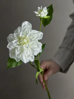 - Dahlia Kunstig stilk, Hvid, Plastik^Bloomingville Online