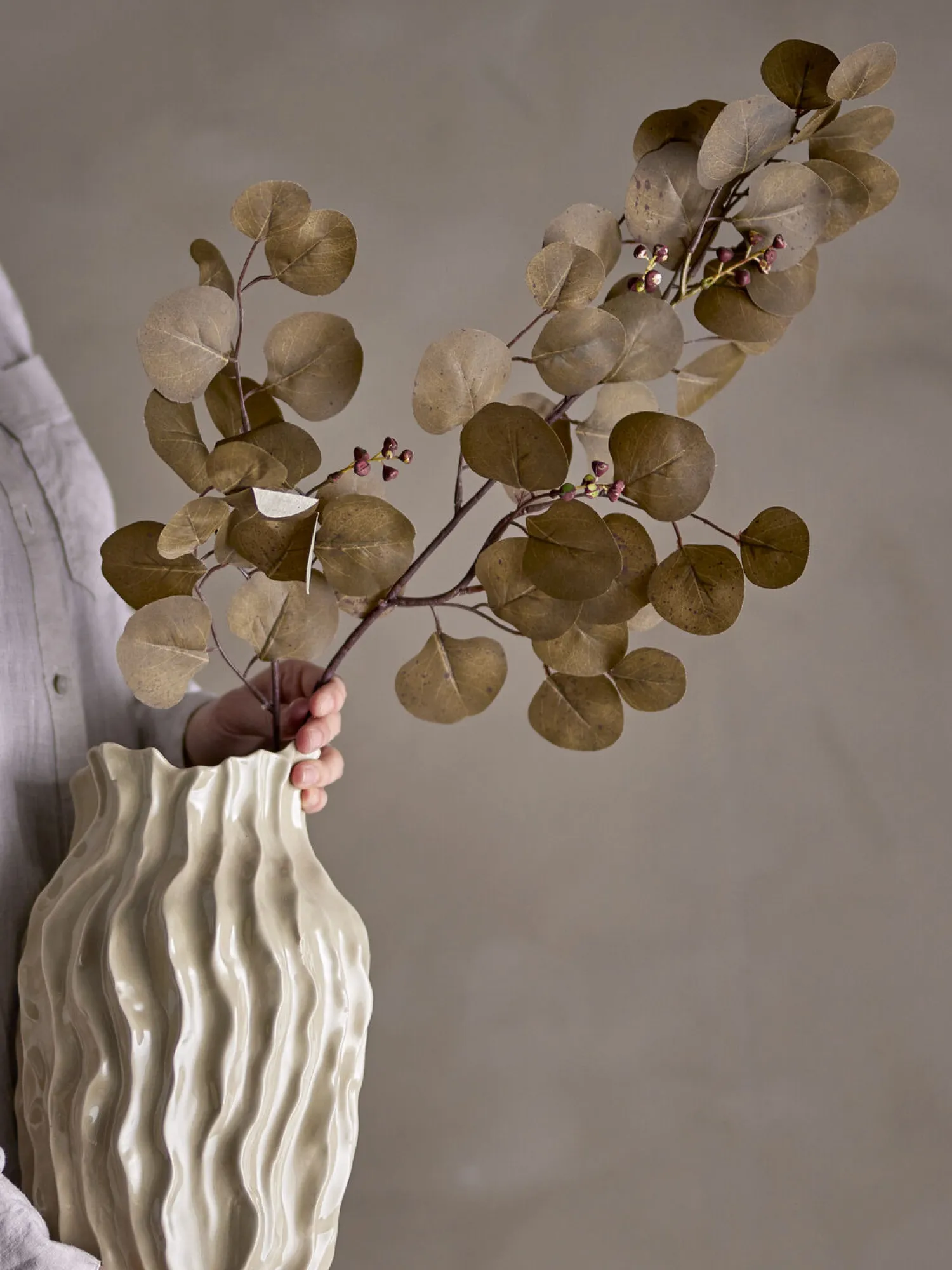 - Eucalyptus Kunstig stilk - Brun, Plastik^Bloomingville Discount