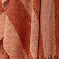 - Frello Plaid, Orange, Genanvendt Bomuld^Bloomingville Discount