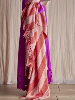 - Frello Plaid, Orange, Genanvendt Bomuld^Bloomingville Discount