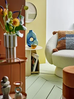 - Harri Vase, Blå, Glas^Bloomingville Clearance