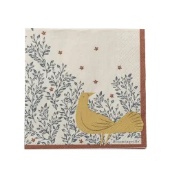 - Hezha Serviet, Gul, FSC® Mix, Papir^Bloomingville Clearance