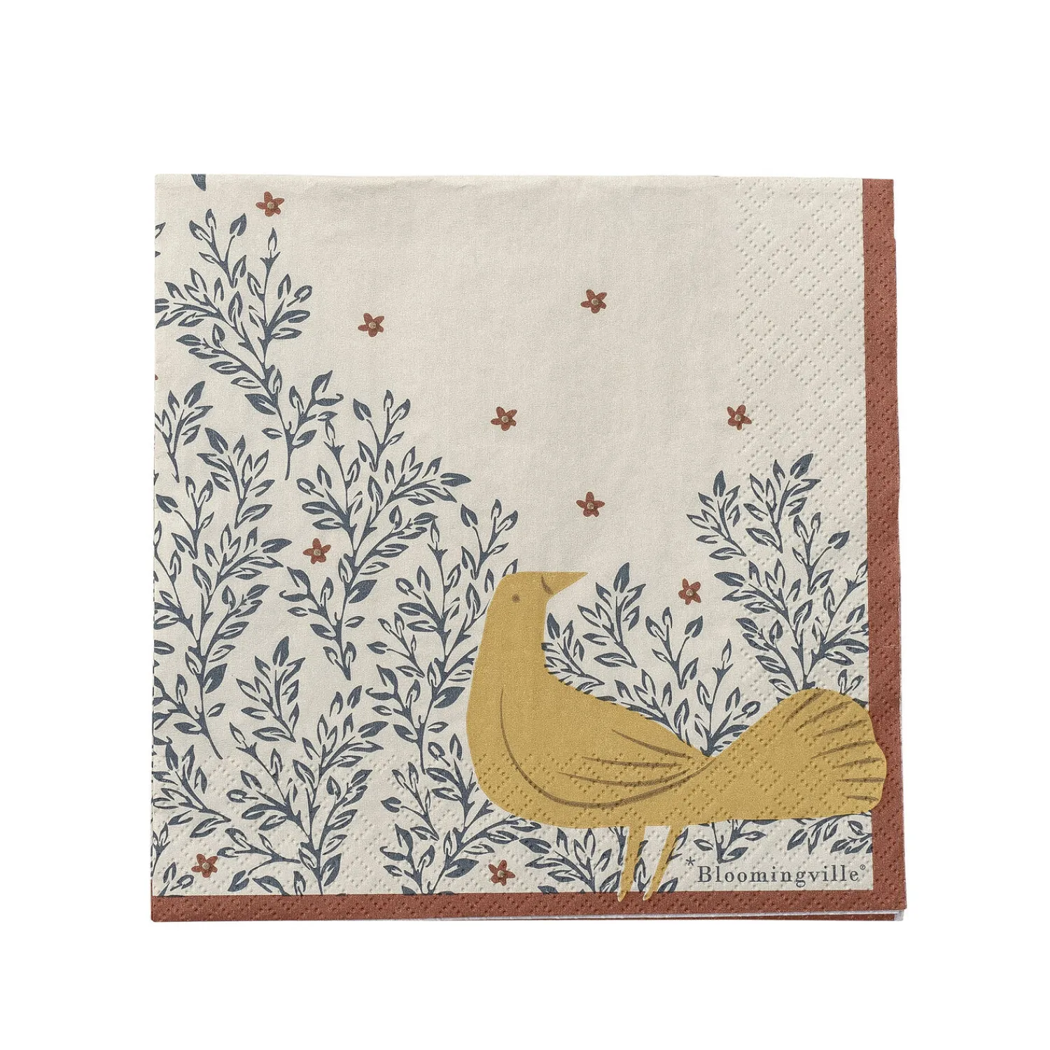 - Hezha Serviet, Gul, FSC® Mix, Papir^Bloomingville Clearance