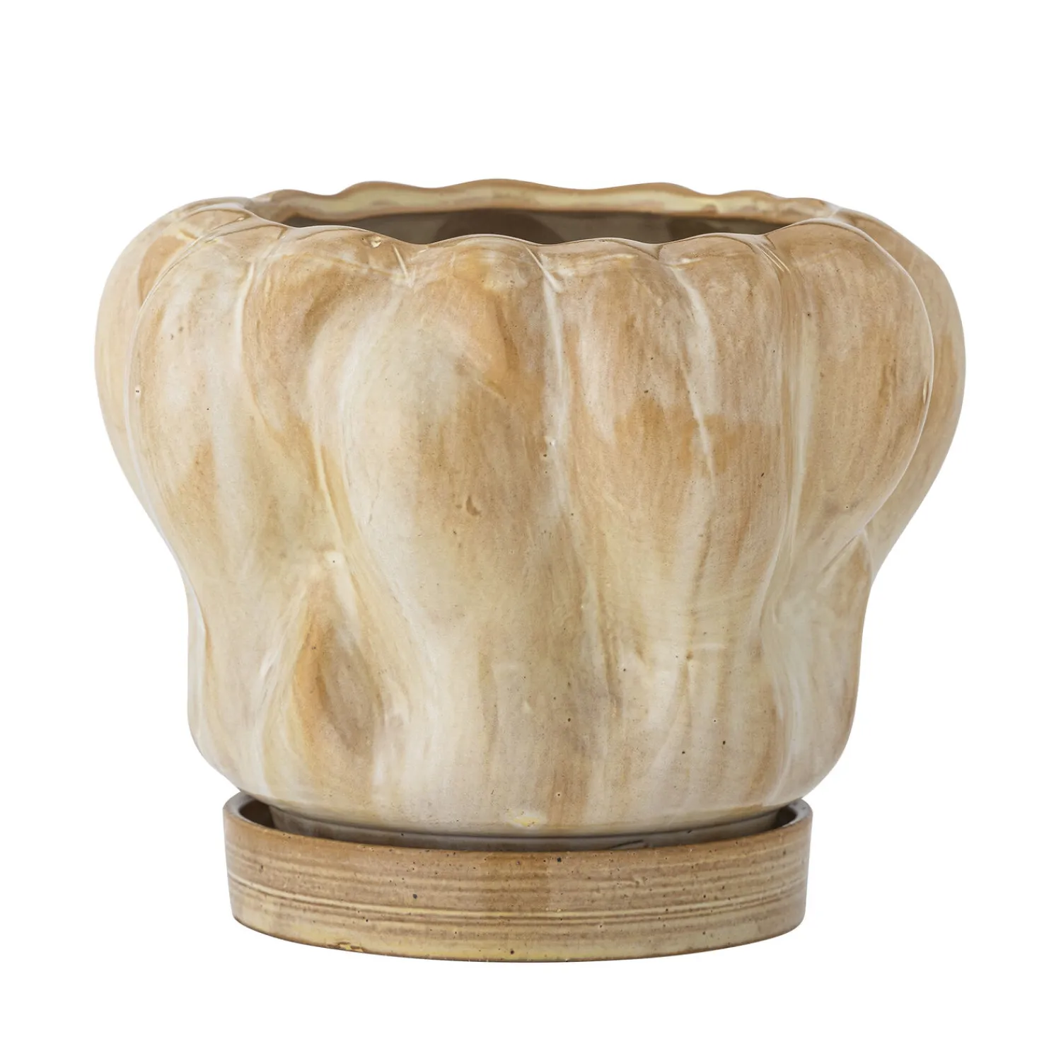 - Hollis Urtepotte m/underskål, Natur, Stentøj^Bloomingville Discount
