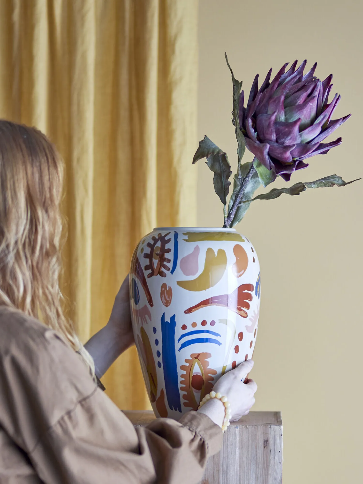 - Horus Vase, Orange, Stentøj*Bloomingville Clearance