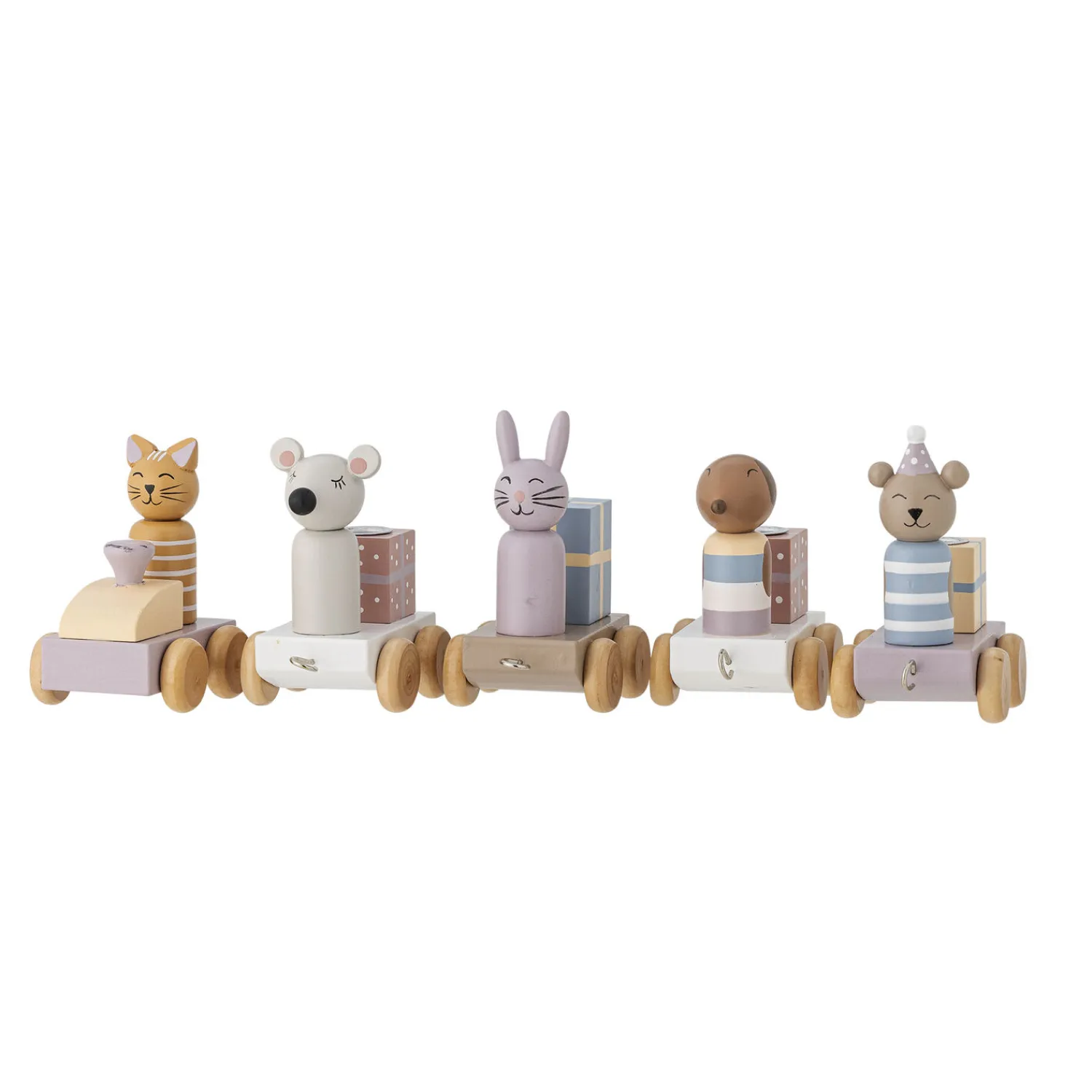 - Junaid Fødselsdagsdekoration - Tog , Rosa, FSC®100%, MDF^Bloomingville