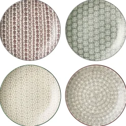 - Karine Tallerken, Grøn, Stentøj - Sæt af 4 stk./Pris pr. tallerken*Bloomingville Discount