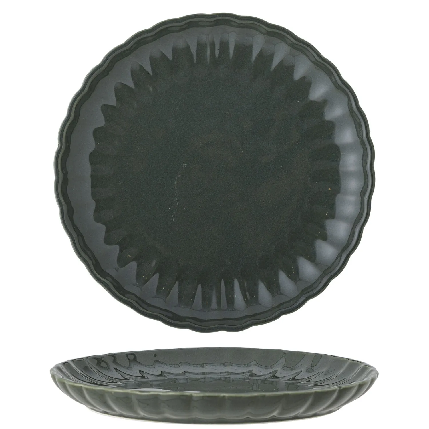 - Latina Tallerken, Grøn, Stentøj^Bloomingville Hot