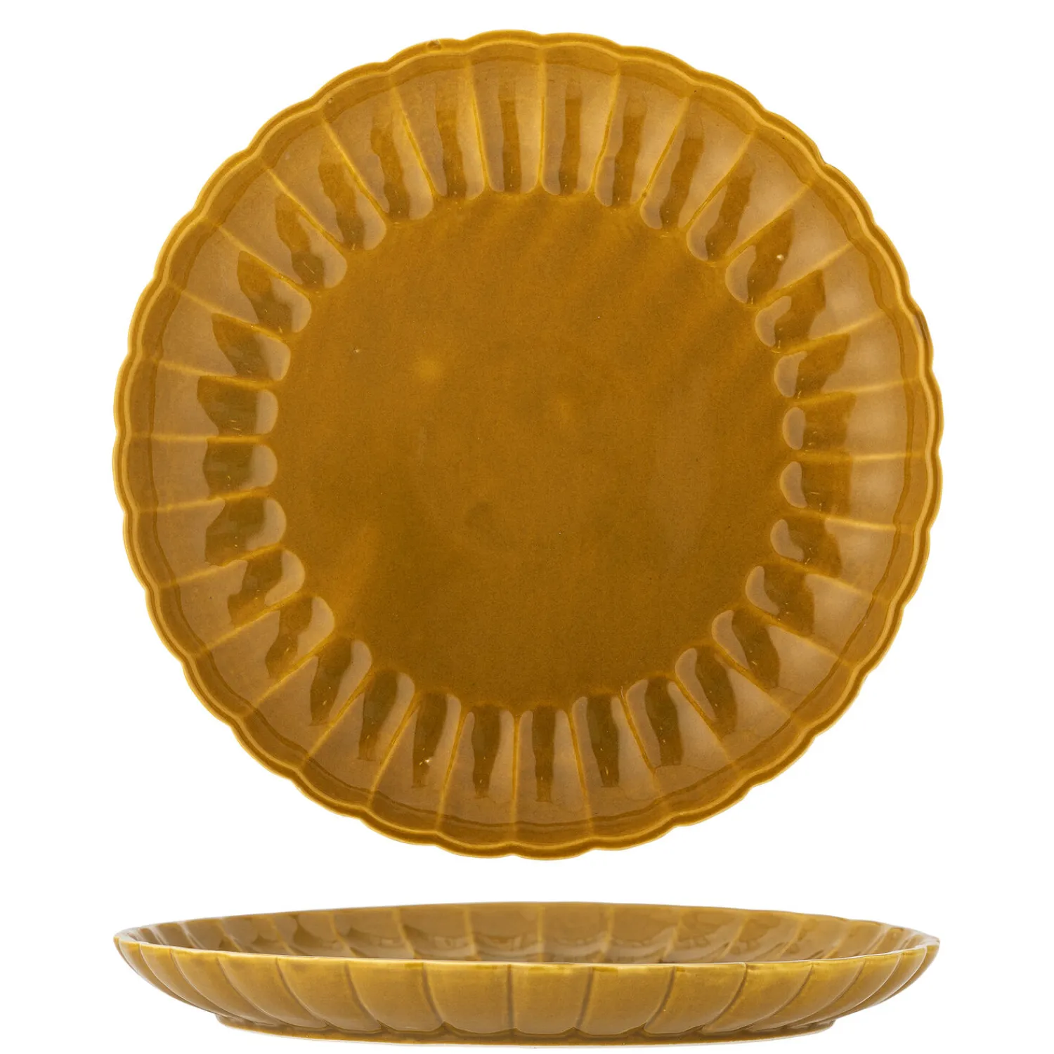 - Latina Tallerken, Gul, Stentøj*Bloomingville New