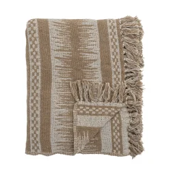 - Marmi Plaid, Brun, Genanvendt Bomuld*Bloomingville Outlet