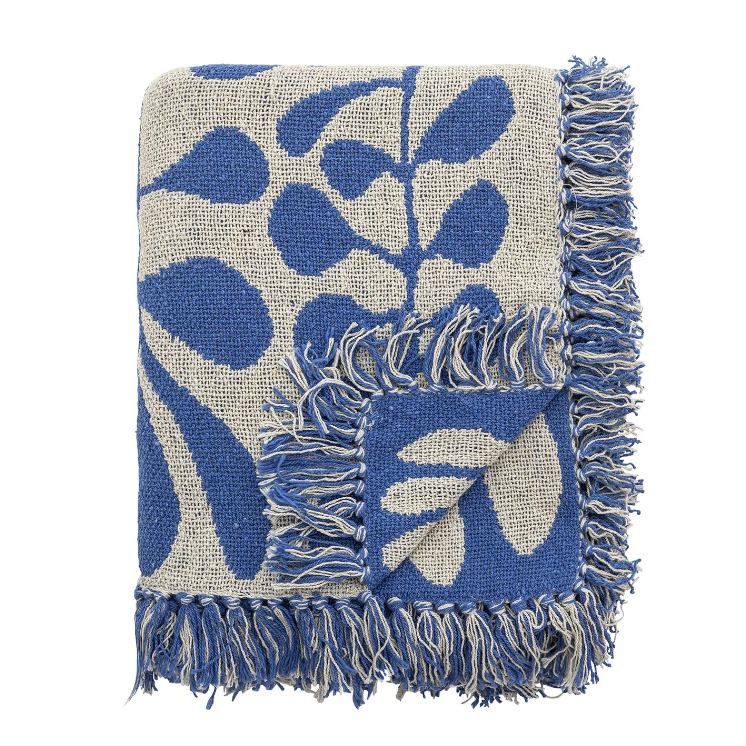 - Nevine Plaid, Blå, Genanvendt Bomuld*Bloomingville Best