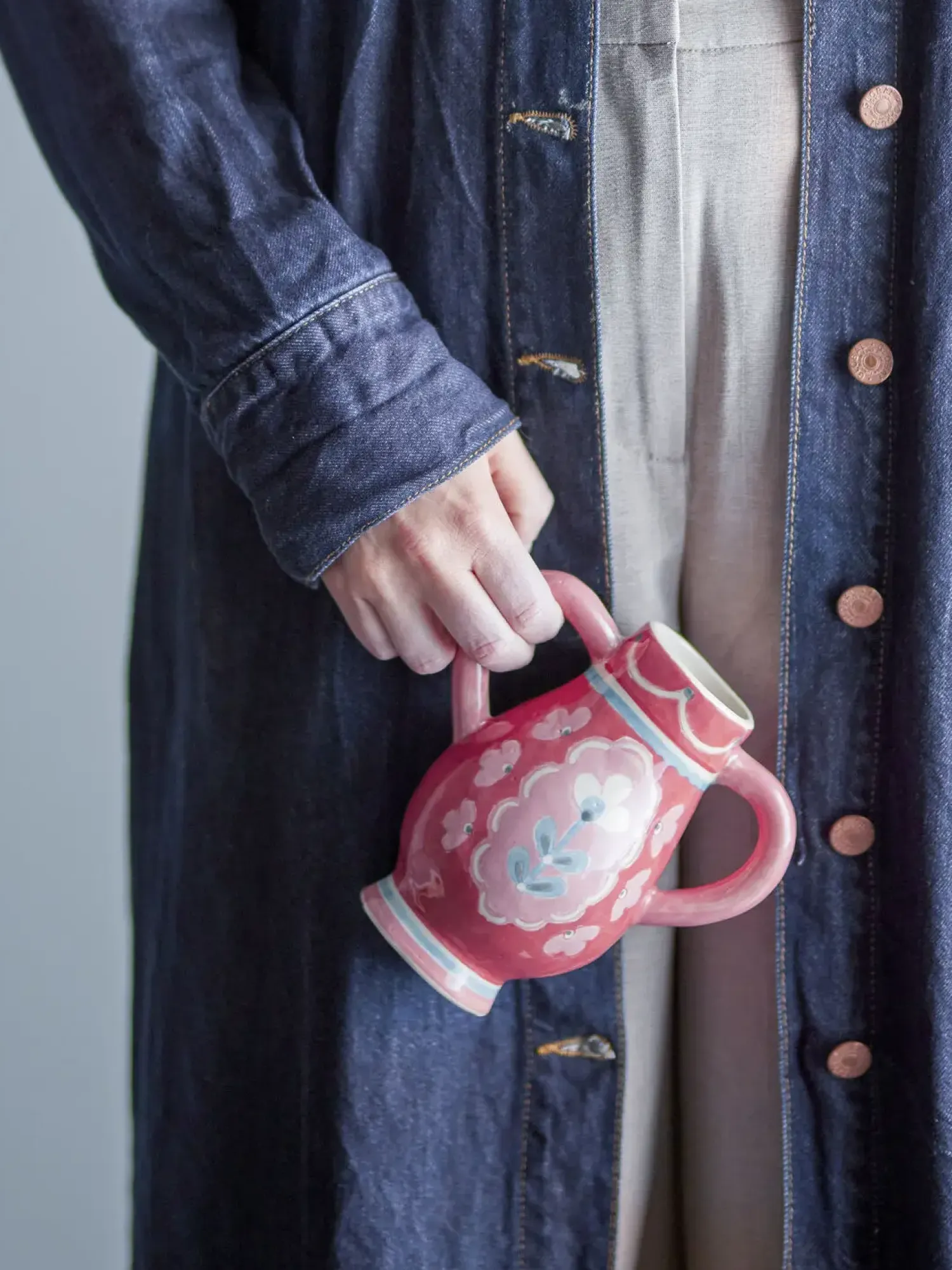 - Odina Vase, Rød, Stentøj^Bloomingville New