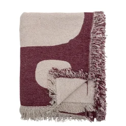 - Olica Plaid, Rød, Genanvendt Bomuld*Bloomingville New