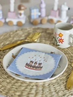 - Oscar Serviet, Blå, FSC® Mix, Papir^Bloomingville Discount