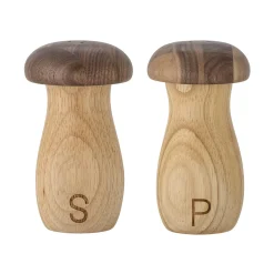 - Rahim Salt & Peber Set, Brun, Gummitræ^Bloomingville