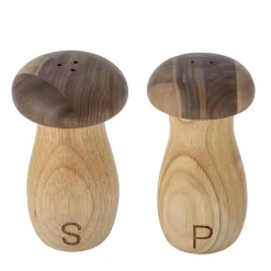 - Rahim Salt & Peber Set, Brun, Gummitræ^Bloomingville