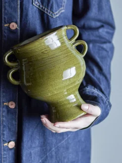 - Raia Urtepotteskjuler, Grøn, Stentøj^Bloomingville Best