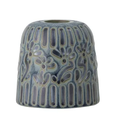 - Samsin Lysestage, Blå, Stentøj*Bloomingville New