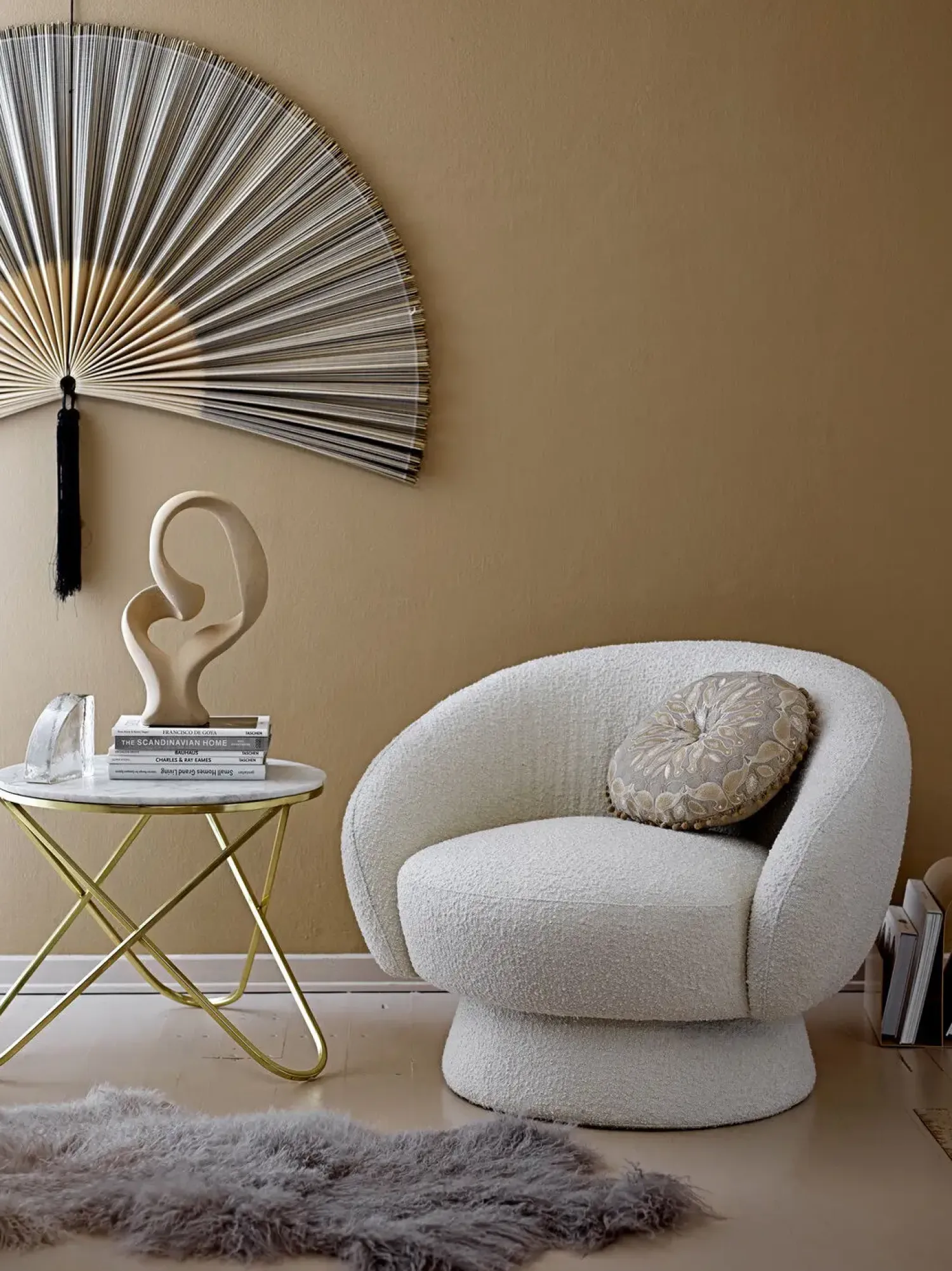 - Væg Dekoration - Jaime - Sort/Bambus - 145x72 cm^Bloomingville Outlet