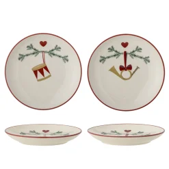 - Yule Juletallerken, Natur, Stentøj - 2 styk - Ø 16 cm*Bloomingville Hot